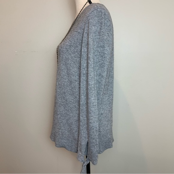 Loft gray sweater viscose/nylon/wool blend LP - Picture 2 of 8